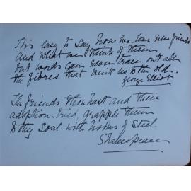 Quotation from Shakespeare