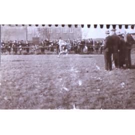 The finish of a foot race