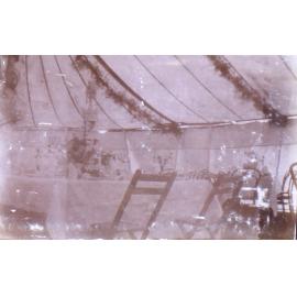 View inside a marquee