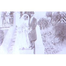 Unidentified bride and groom