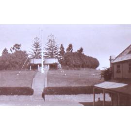 Flag pole and tanks at Baroona, Singleton, NSW