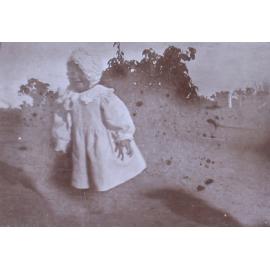 Unidentified child in the garden