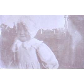 Unidentified child in the garden