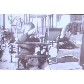 Unidentified child in a swing