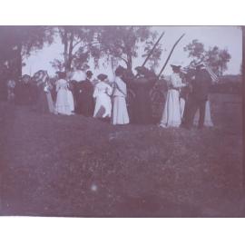Unidentified group in a paddock