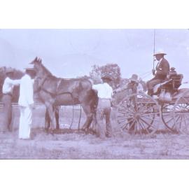 Unidentified man with horse and buggy