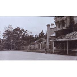 Tennis court and Saumarez Homestead looking south