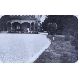 View of gardens and house