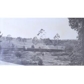 View from house over gardens and paddocks