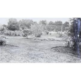 Gardens around the tennis court at Saumarez