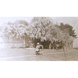 Unidentified girl in the garden