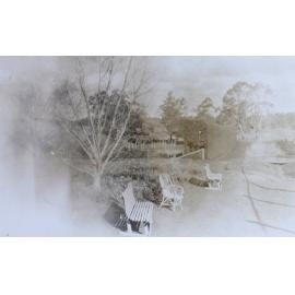 View of gardens and garden furniture