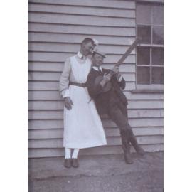 Two unidentified men in costume