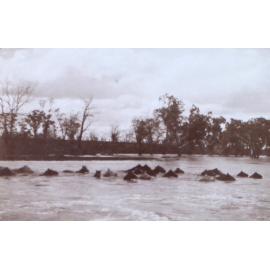 Creek in flood at Bundemar