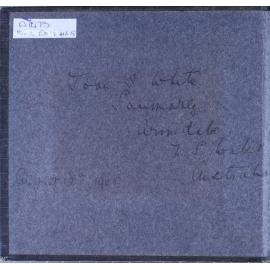 Inscription on the inside cover of the album