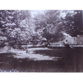 Between tennis courts