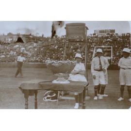 Trophy at a sporting event