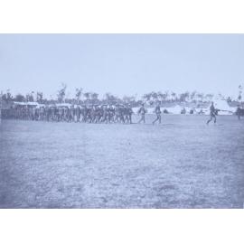 Army recruits marching