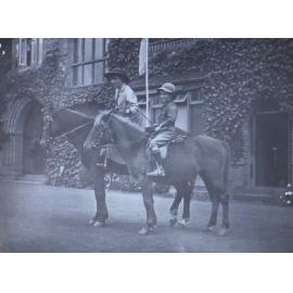 Unidentified children on horseback