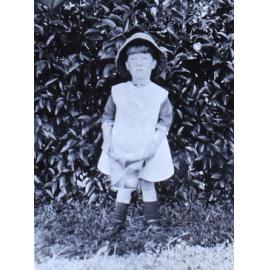 Unidentified child in the garden