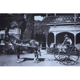 Man and young girl in a horse and buggy