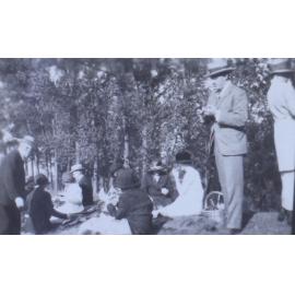 Group of men and women on a picnic