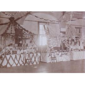 Decorated tables in a hall