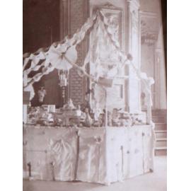 Decorated table in a hall