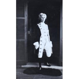 Woman dressed in an early naval uniform