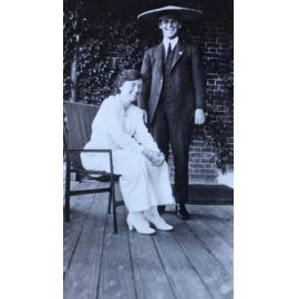 Man and woman on the verandah