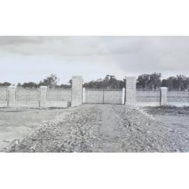 Newly constructed front gate and fence