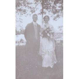 Unidentified bride and groom