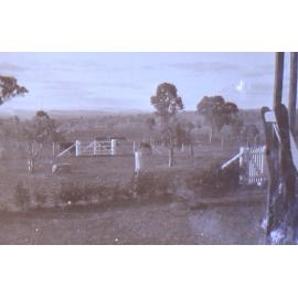 View of countryside from a building