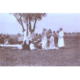 Unidentified group having a picnic