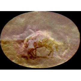 Jockey on a racehorse with a handler