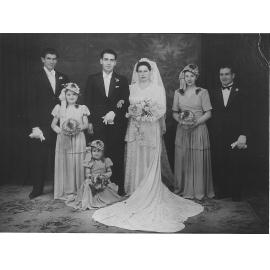 George Dedes and Eleni Sourry wedding photograph, 1947