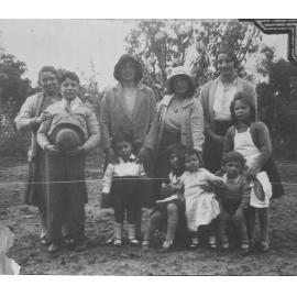 Sunday picnic in the Sourry orchard, about 1926
