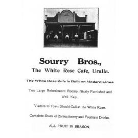 Advertisement for White Rose Café, Back to Uralla Souvenir, 1928
