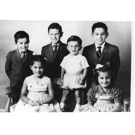 Dorothy and Abraham Correy’s six children, about 1956