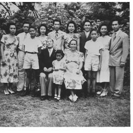 Gerard Chan's maternal grandparents and family, 1952