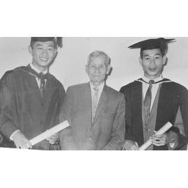 Gerry and Cyril Chan, graduation, c.1961
