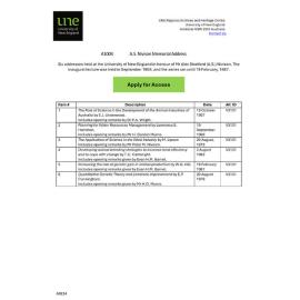 AS Nivison Memorial Address: Finding Aid