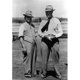 Harry Fay and Jack Marquardt at the racecourse