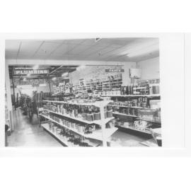Interior view, kitchenware and hardware section, Hong Yuen store, Inverell, 1979