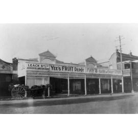Yee’s Fruit Depot and Fay’s Cash and Carry, Byron St, Inverell, 1930s.