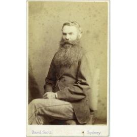 A carte-de-visite of a unidentified bearded man