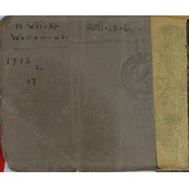 Wright family photo album - inside cover 