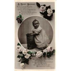 Postcard from 'Nellie' [Robertson?] to Barbara Robertson wishing her a happy birthday, 10 August 1911.