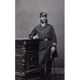 A carte-de-visite of an unidentified man wearing military uniform