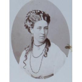 A carte-de-visite of a woman annotated on verso Lizzie Phillips / October 5th 1871